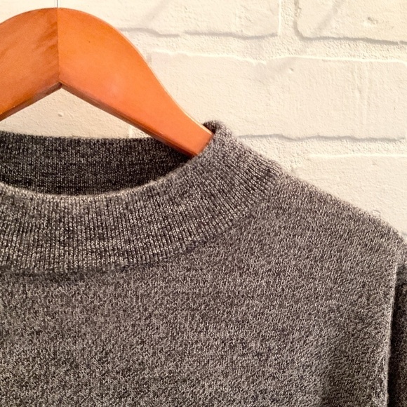Frank & Oak Men’s Knit Sweater Wool Lighweight Soft High Neck Gray Minimalis M - Picture 4 of 12